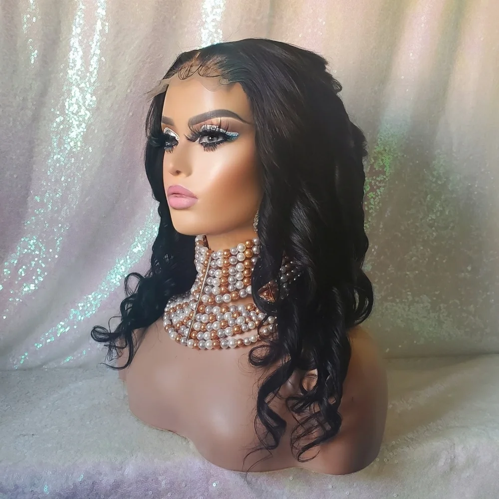 100% virgin human hair closure wig 16 - Picture 4 of 8